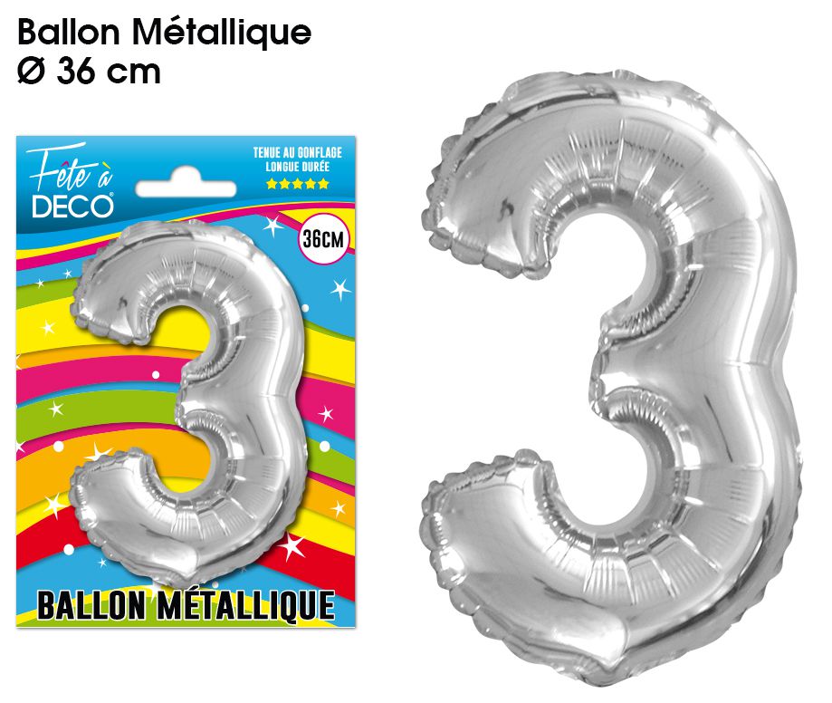 Ballon aluminium joyeux anniversaire argent